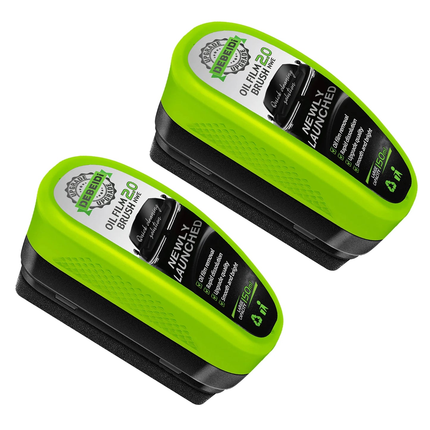 Automotive Car Oil Film Cleaning Brush Set - 150ml Glass Oil Film Remover for Crystal Clear Windshields