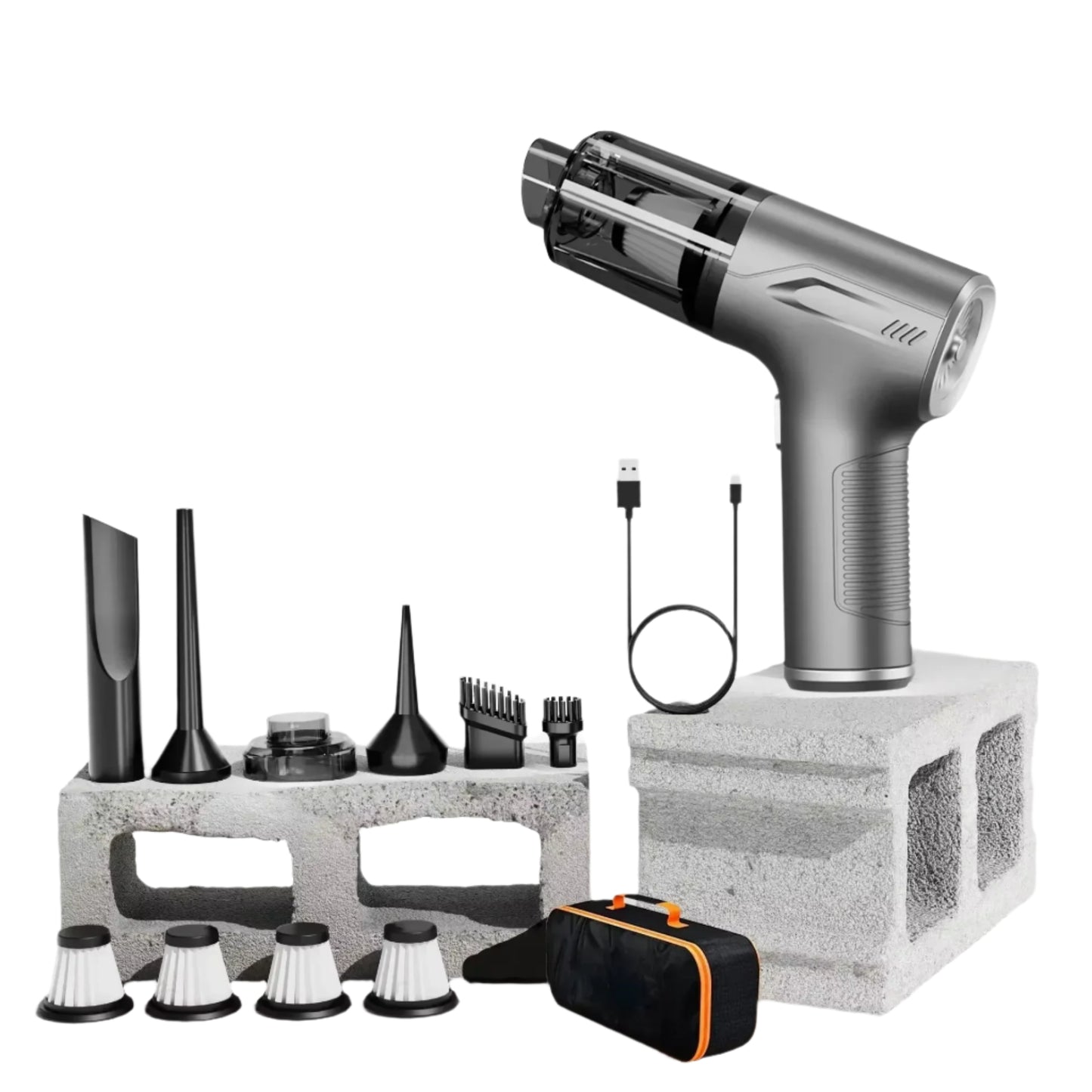 98000PA Powerful Mini Car Vacuum Cleaner Cordless Wireless Car Cleaner Handheld Portable Vacuum Cleaner Air Gun