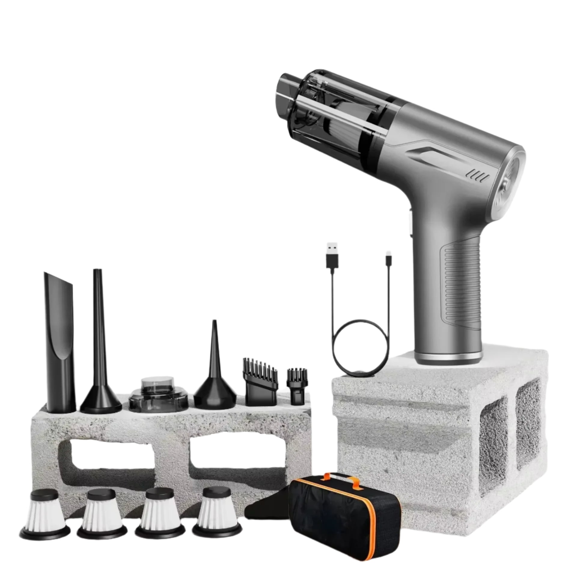 98000PA Powerful Mini Car Vacuum Cleaner Cordless Wireless Car Cleaner Handheld Portable Vacuum Cleaner Air Gun