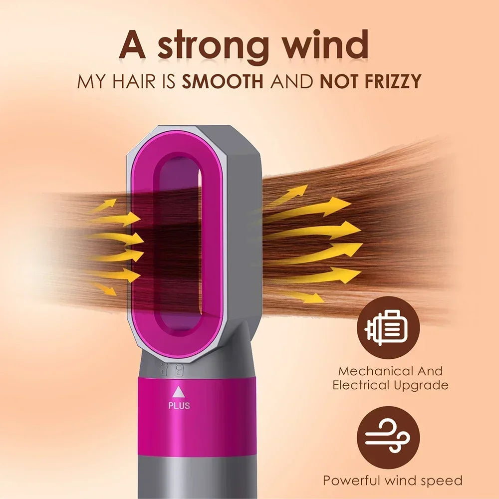 5-in-1 Multi-Function Hair Dryer and Styler: Curling Iron, Straightener, and Hot Air Comb Set