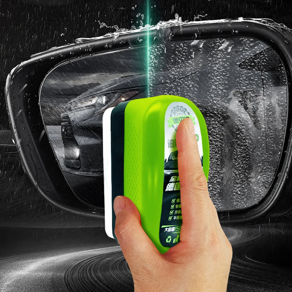Automotive Car Oil Film Cleaning Brush Set - 150ml Glass Oil Film Remover for Crystal Clear Windshields