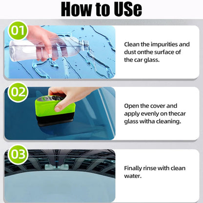 Automotive Car Oil Film Cleaning Brush Set - 150ml Glass Oil Film Remover for Crystal Clear Windshields