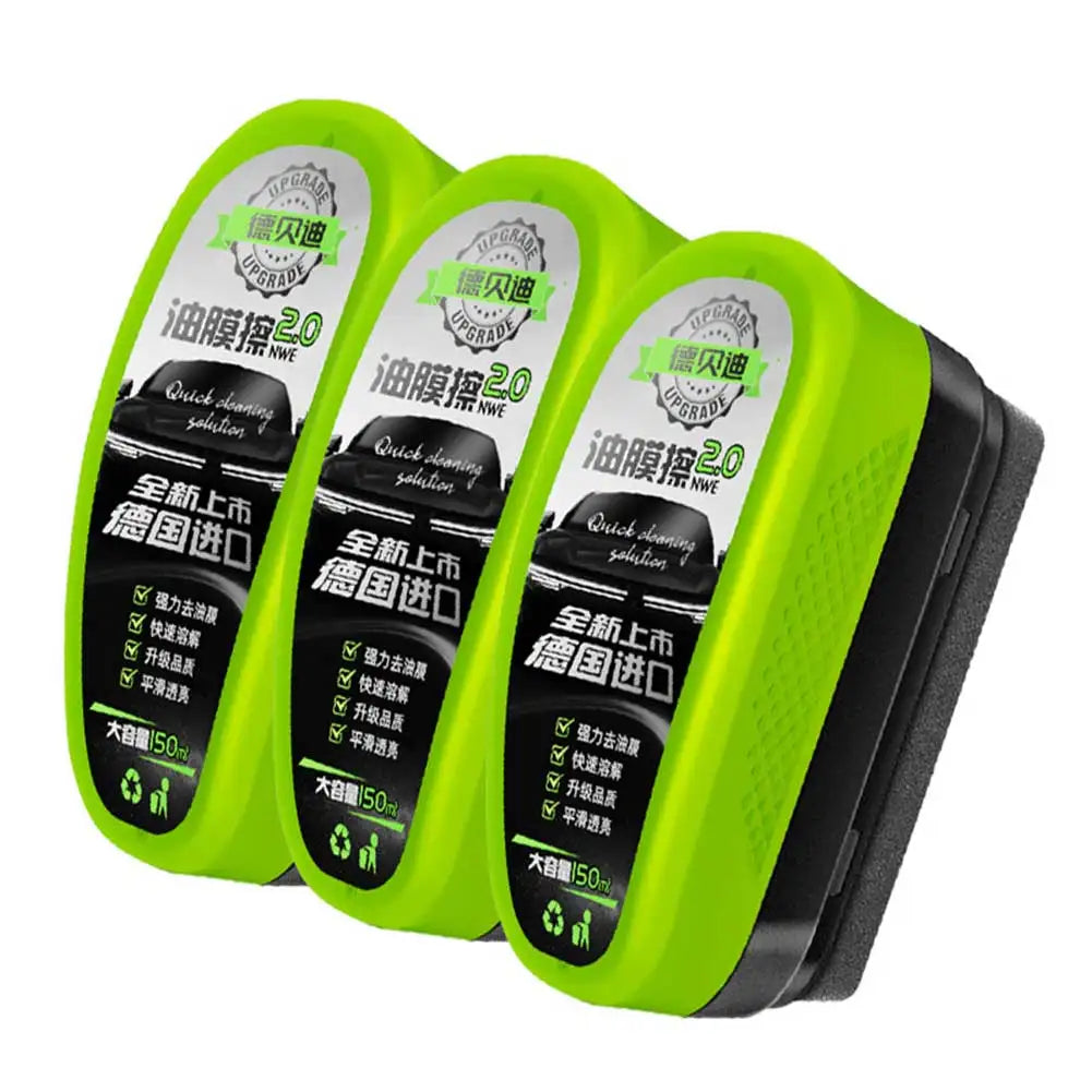 Automotive Car Oil Film Cleaning Brush Set - 150ml Glass Oil Film Remover for Crystal Clear Windshields