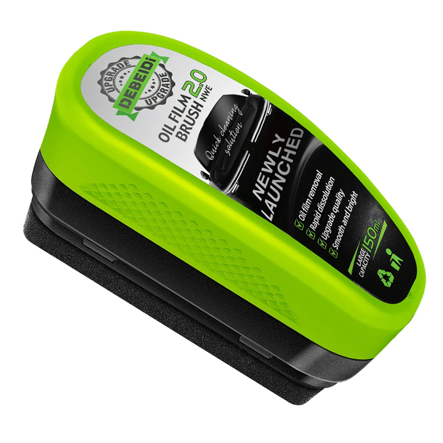 Automotive Car Oil Film Cleaning Brush Set - 150ml Glass Oil Film Remover for Crystal Clear Windshields