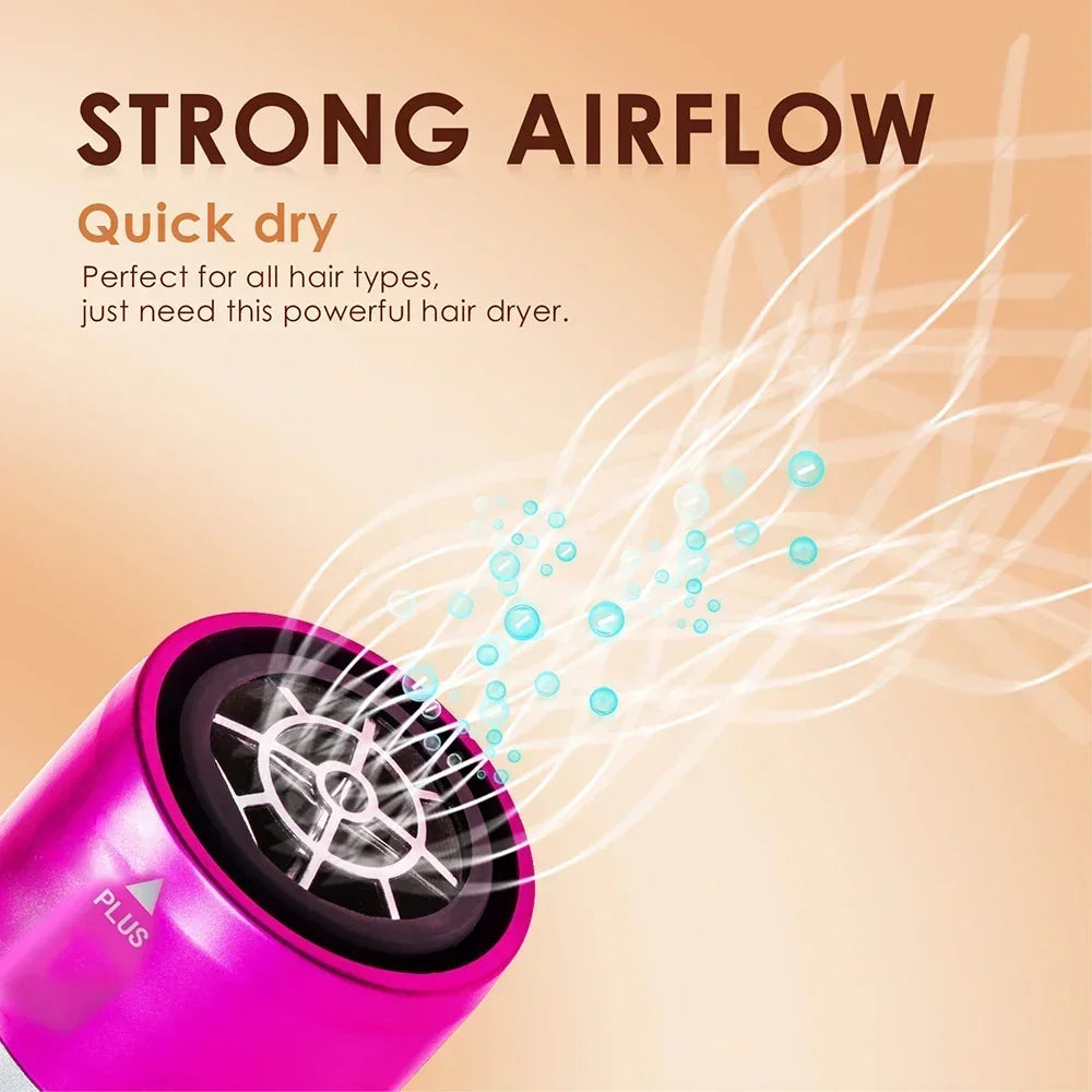 5-in-1 Multi-Function Hair Dryer and Styler: Curling Iron, Straightener, and Hot Air Comb Set