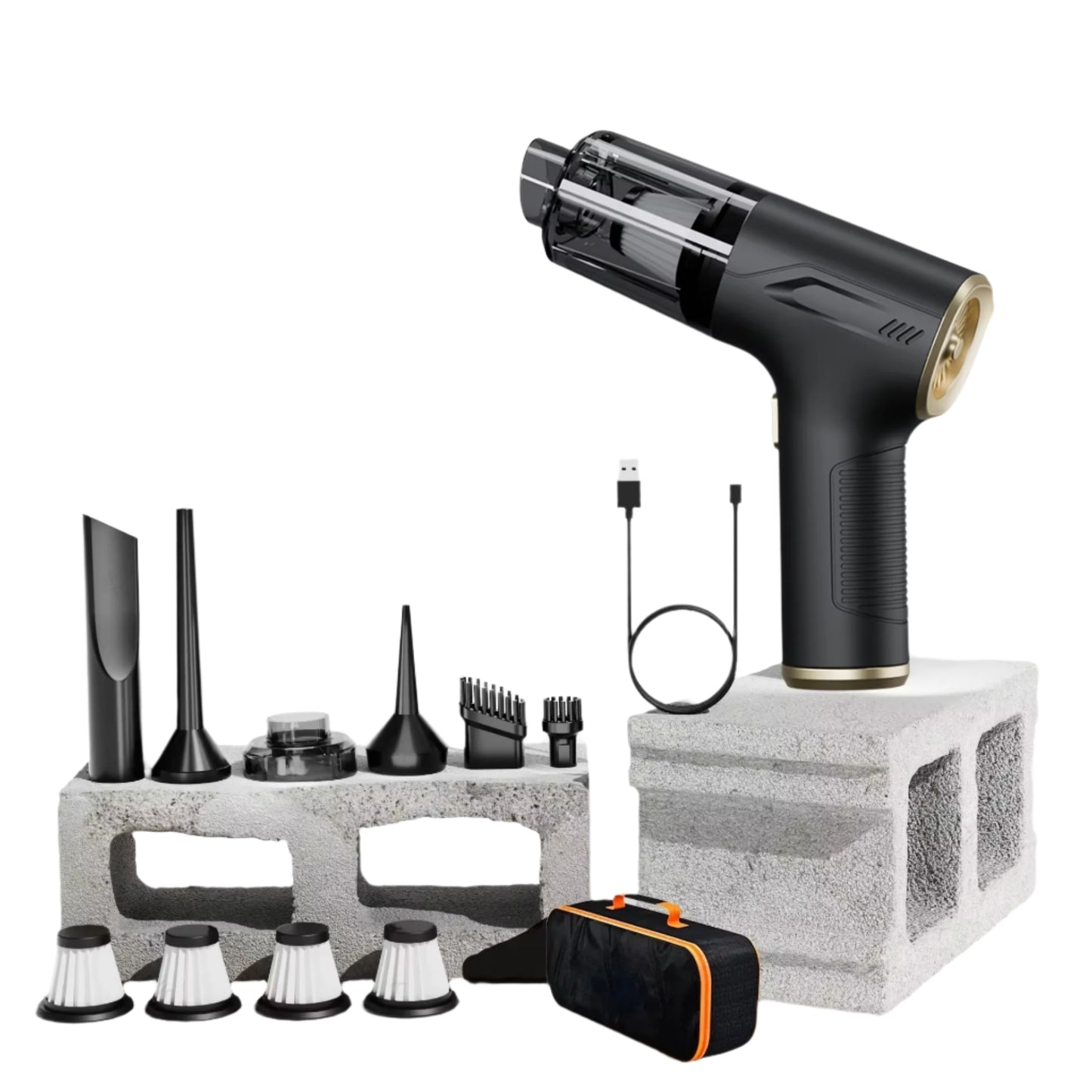 98000PA Powerful Mini Car Vacuum Cleaner Cordless Wireless Car Cleaner Handheld Portable Vacuum Cleaner Air Gun