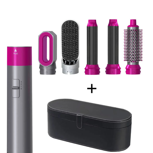 5-in-1 Multi-Function Hair Dryer and Styler: Curling Iron, Straightener, and Hot Air Comb Set
