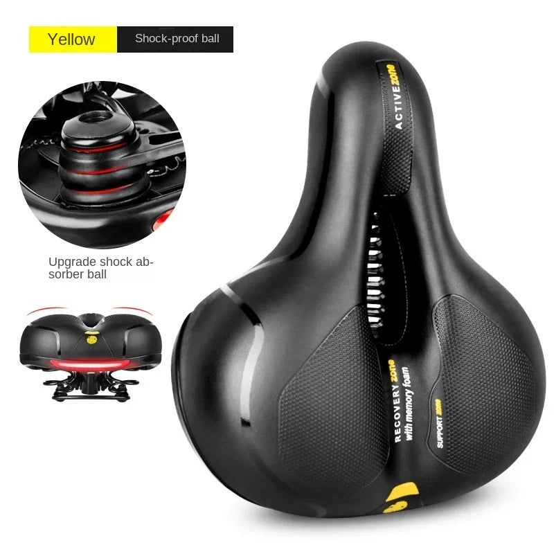 Hollow Breathable Bicycle Saddle MTB Road Bike Saddle Shock Absorbing Comfortable Big Butt Bike Seat Bicycle Accessories