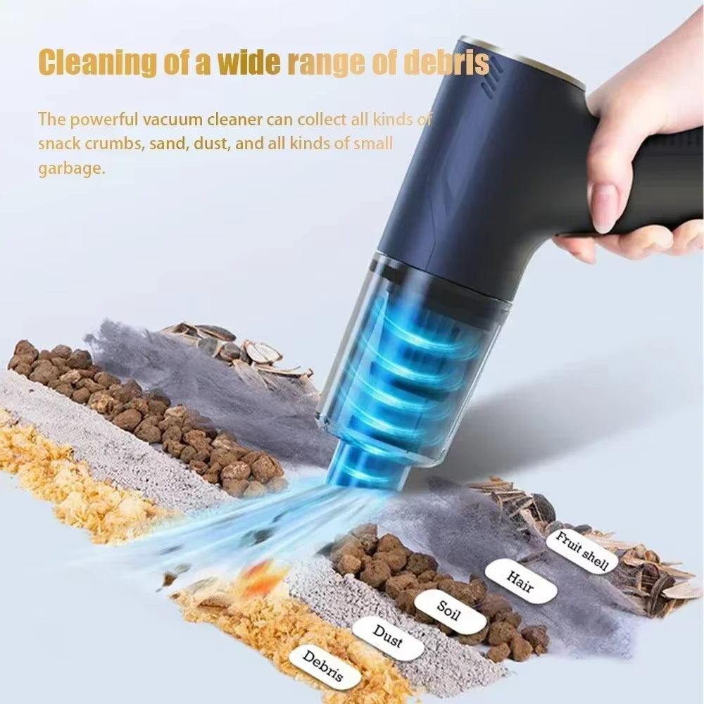 98000PA Powerful Mini Car Vacuum Cleaner Cordless Wireless Car Cleaner Handheld Portable Vacuum Cleaner Air Gun