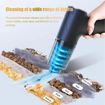 98000PA Powerful Mini Car Vacuum Cleaner Cordless Wireless Car Cleaner Handheld Portable Vacuum Cleaner Air Gun